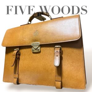 良品 ファイブウッズ FIVE WOODS ビジネスバッグ ブリーフケース A4 通勤 会社 営業 メンズ レザー 本革 カバン