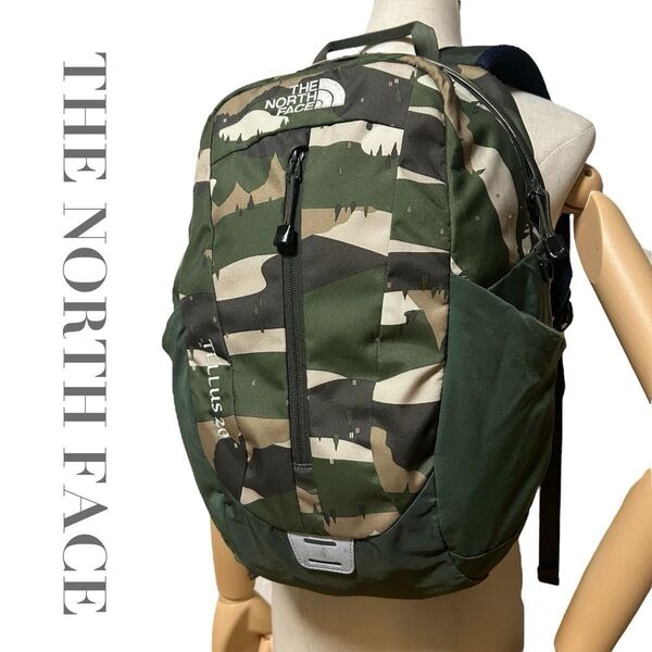 ノースフェイス THE NORTH FACE リュックサック デイパック レディース キッズ カモフラ 迷彩 グリーン A4収納