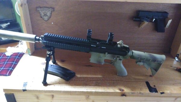 WE製HK416ガスブロバックライフル