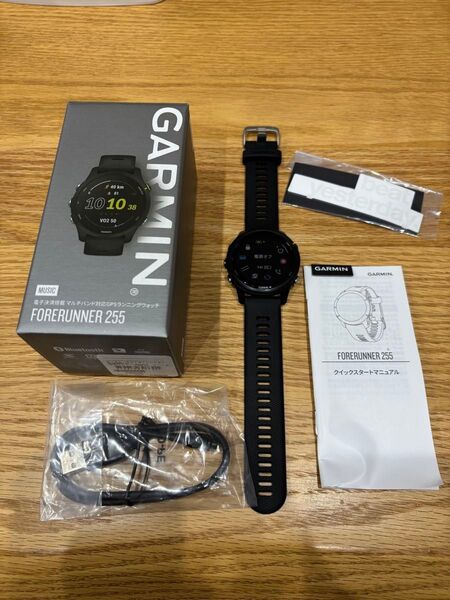Garmin Forerunner 255 Music Black ガーミン ランニングウォッチ 美品 バンド未使用