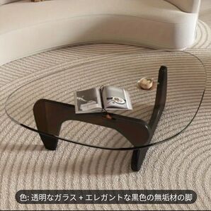 ガラス天板ローテーブル おしゃれ新品未使用