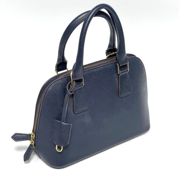 PERENNE ペレンネ 2WAY ネイビー ハンドバッグ ショルダー付き