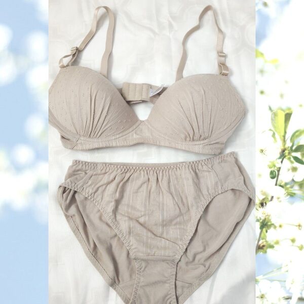 SEASON REASON byLin&Red ブラショーツセット LLサイズ ベージュ バスト93〜101 未使用