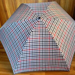 【未使用】クラシックチェック柄 折りたたみ傘 55cm タグ付き|雨傘・雨具