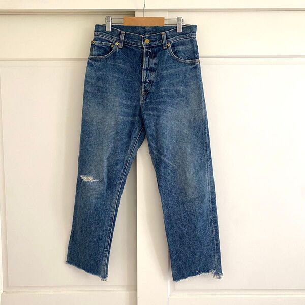 Deuxieme Classe ドゥーズィエムクラス +*加工デニム 34 美品 デニムパンツ ジーンズ パンツ