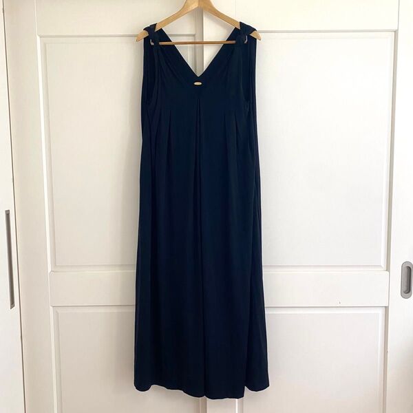 Deuxieme Classe Prime wool jersey ワンピース オールインワン ネイビー ロング ノースリーブ