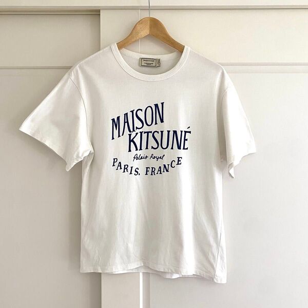 MAISON KITSUNE メゾンキツネ ロゴプリントT ホワイト M 半袖Tシャツ クルーネック