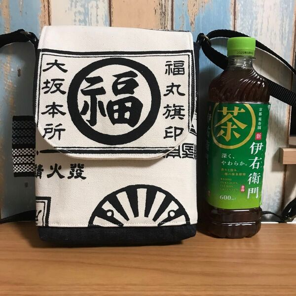 655 生成色 男性 8号帆布 酒屋 昭和レトロ ハンドメイド スマホポーチ