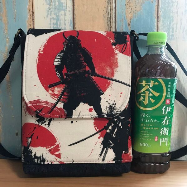 680 侍 サムライ 武将 戦国 和柄 デニム 帆布 ハンドメイド スマホポーチ