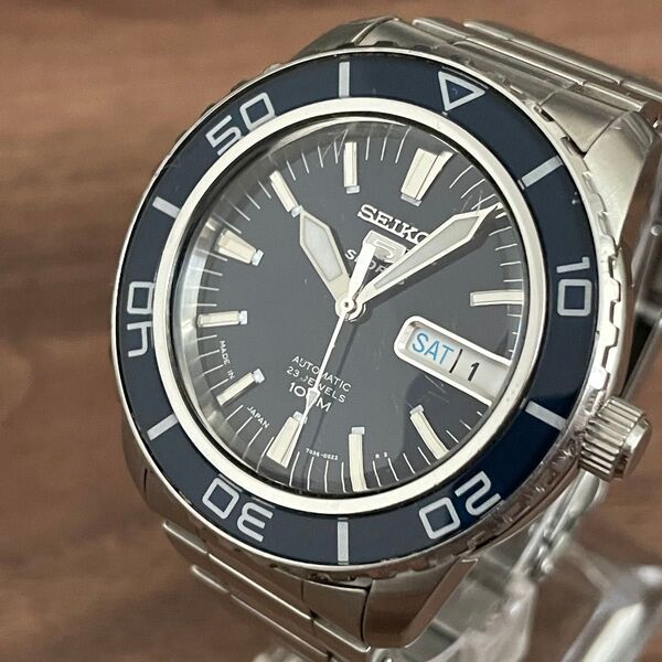 【送料無料】SEIKO 5 セイコー ファイブ SNZH53J1 自動巻き メンズ 腕時計 ネイビー 盾ロゴ ダイバー
