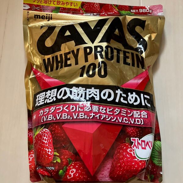 SAVAS ホエイプロテイン100 ストロベリー味 980グラム