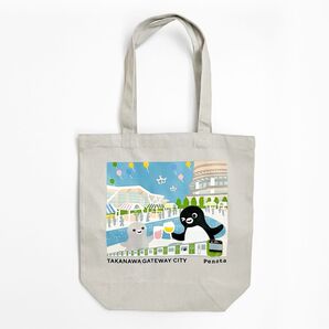 Suicaのペンギン 高輪ゲートウェイ トートバッグ M 街びらき グレー