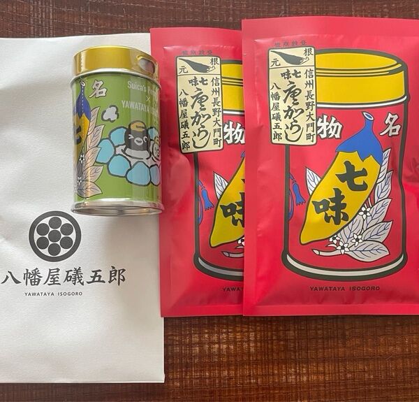 七味唐辛子 八幡屋礒五郎 Suica ペンギン 詰め替え用2袋 3点おまとめ