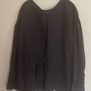 IDEE POOL いろいろな服 麻 リネン 長袖 シャツ ブラウス ネイビー