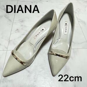 DIANA パンプス ヒール ベージュ 22cm