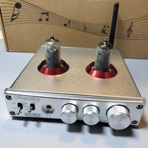 【値下/美品】真空管アンプ Dilvpetry TUBE-T6 プリアンプ Bluetooth 5.0 ヘッドホンアンプ