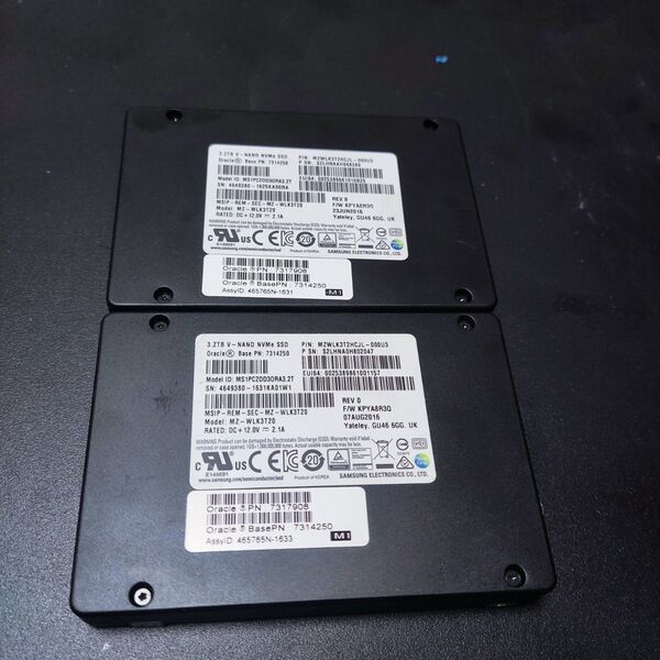 SAMSUNG SAS 3.2TB nvme 2枚セット 2.5 U.2