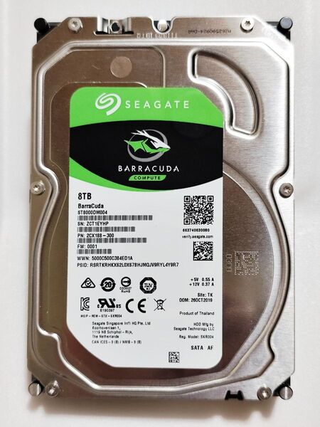 Seagate 8TB HDD シーゲイト ST8000DM004 内蔵型 BarraCuda