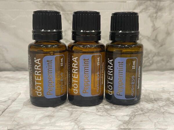 新品 ドテラ 3本セット ペパーミント 15mL エッセンシャルオイル doTERRA