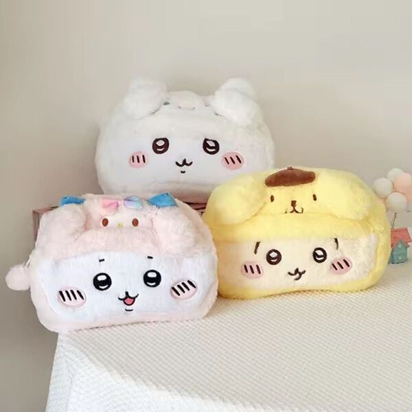 ちいかわ ハチワレ×マイメロディ ふわふわ 可愛いポーチ