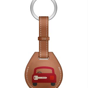 ★【新品】AirTag HERMES キーリング ヴォワチュール-正規購入品★ レザー バッグチャーム