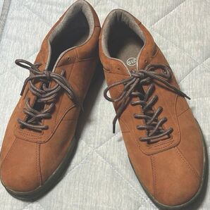 【美品】TRUSSARDI SPORT ブラウン レザースニーカー27.5cm イタリア 本革 肉厚