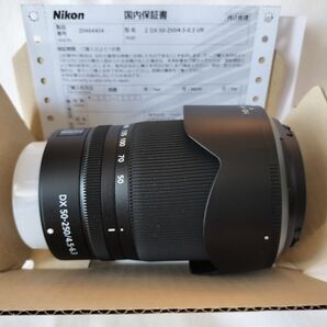 NIKKOR Z DX 50-250mm F4.5-6.3 VR レンズフード付 新品同様!