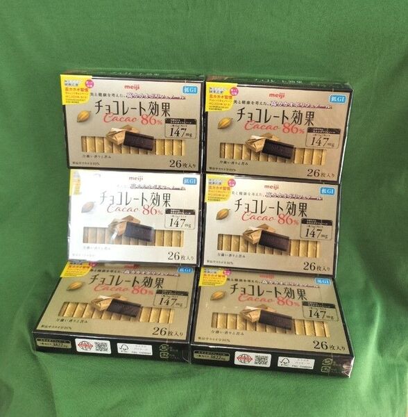 【6箱】明治チョコレート★チョコレート効果CACAO86%/1箱26枚《計156枚》賞味期限(2025・11)美と健康*低GI食品