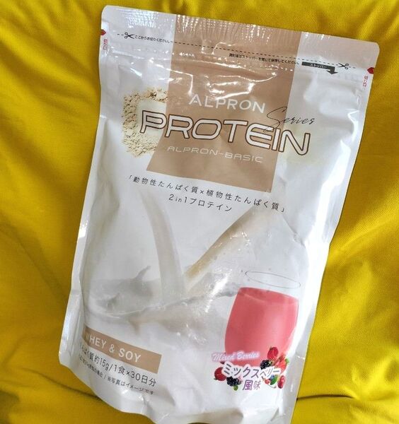 【750g】ALPRON.WHEY&SOY★アルプロンプロテイン《ミックスベリー風味》たんぱく加工食品/賞味期限(2026・2)