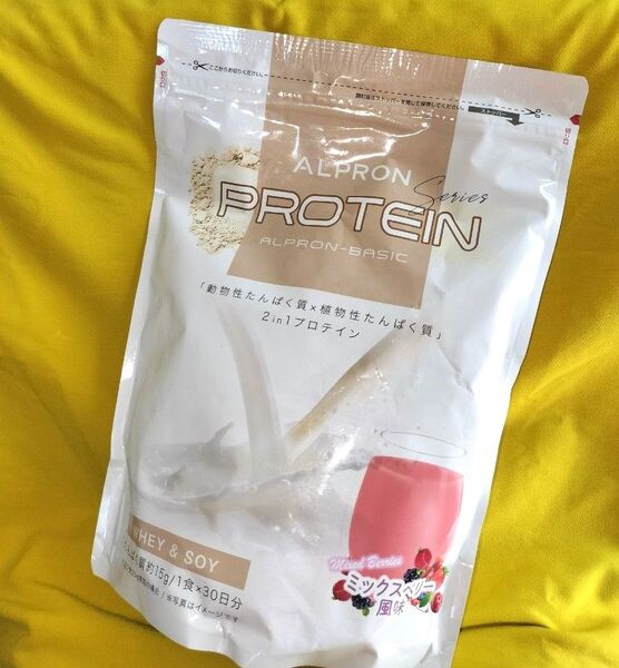 【750g】ALPRON.WHEY&SOY★アルプロン*プロテイン《ミックスベリー風味》賞味期限(2026・2)たんぱく加工食品