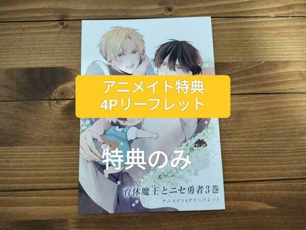 有休魔王とニセ勇者 リーフレット ペーパー アニメイト 特典のみ アニメイト特典
