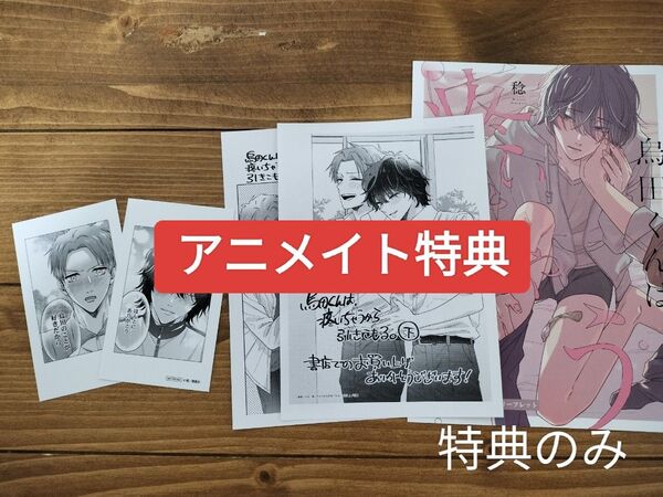 烏田くんは疼いちゃうから引きこもる。 アニメイト特典 リーフレット 連動特典 共通ペーパー 特典のみ 特典 稔