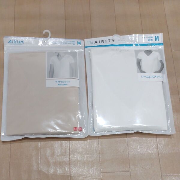 シームレス Vネック 半袖 M 2着セット