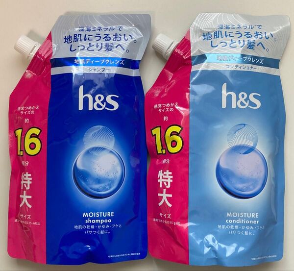 エイチアンドエス h&s モイスチャー シャンプー&コンディショナー 詰め替え 各500ml