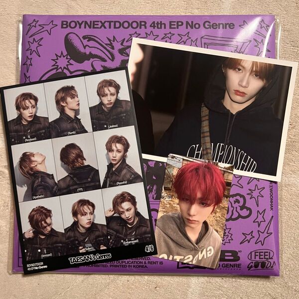 BOYNEXTDOOR NO GENRE board game ver. テサン 写真 ステッカー セット