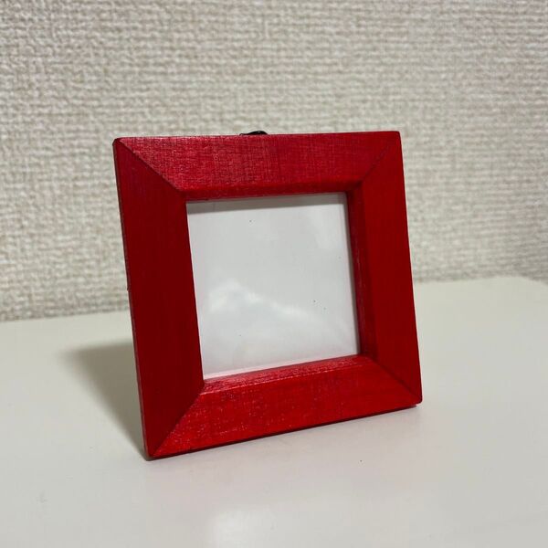 ミニ額 フォトフレーム ハンドメイド Sサイズ レッド 新品未使用品