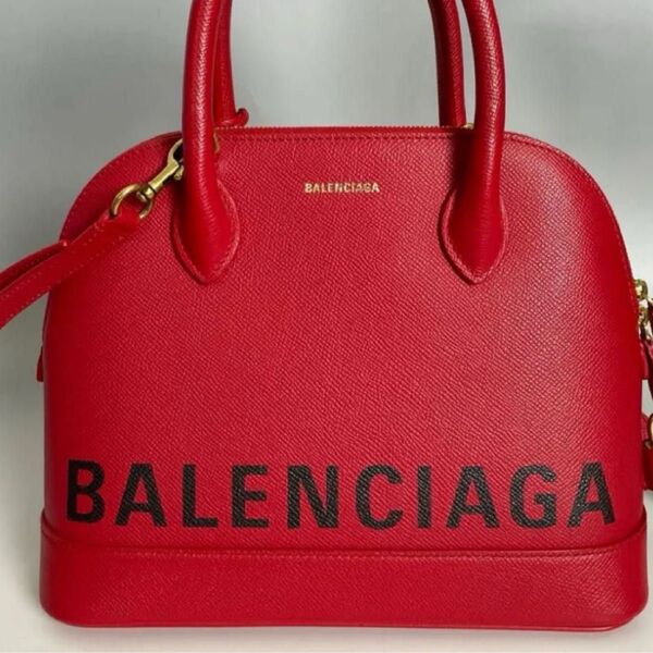 BALENCIAGA レッド ショルダーバッグ 赤 2way ヴィルトップ
