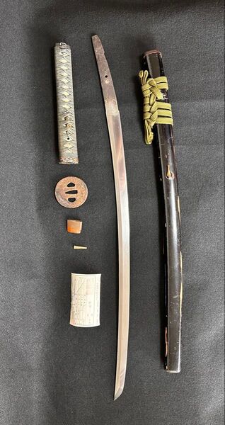 古美術 日本刀 大脇差 登録証有り 真剣 刀剣 武具 刀剣 武具 骨董 時代武具 長脇差 2518 無銘 わきざし