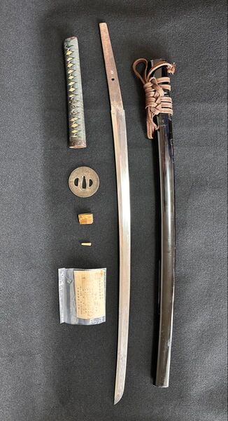 古美術 日本刀 登録証有り 刃長さ65.0cm 真剣 刀剣 武具 刀剣 武具 骨董 時代武具 2517 無銘