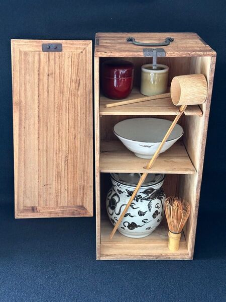 茶道具セット 短冊箱 抹茶碗 水指 蓋置 棗 茶杓 柄杓 お稽古 茶事 茶室 A 短冊箱 茶道具セット