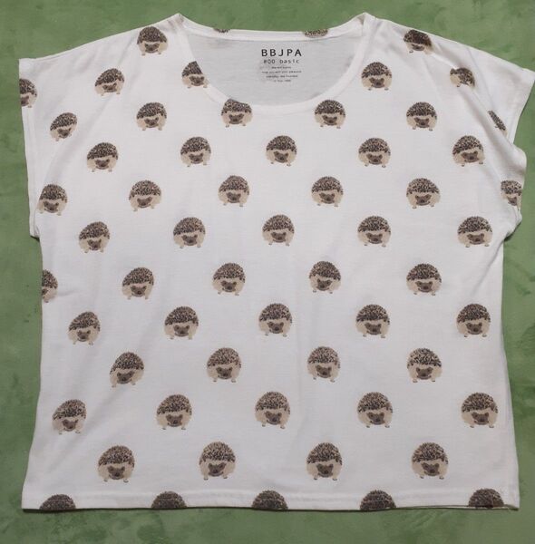 レディース Tシャツ かわいい おしゃれ ハリネズミ アニマル 動物 BBJPA レトロ トップス