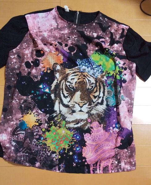 レディース トップス Tシャツ 虎 タイガー かわいい アニマル 個性的 動物 2nd salon カラフル おしゃれ レトロ