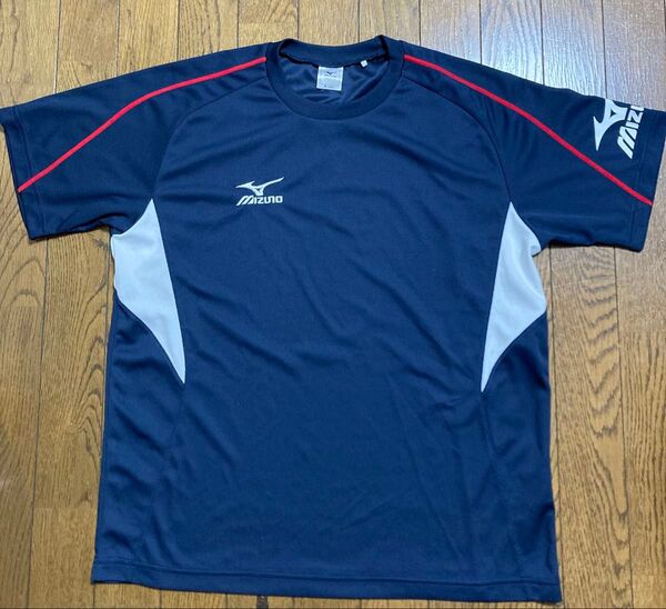 ミズノ 半袖Tシャツ ネイビー スポーツ メンズ