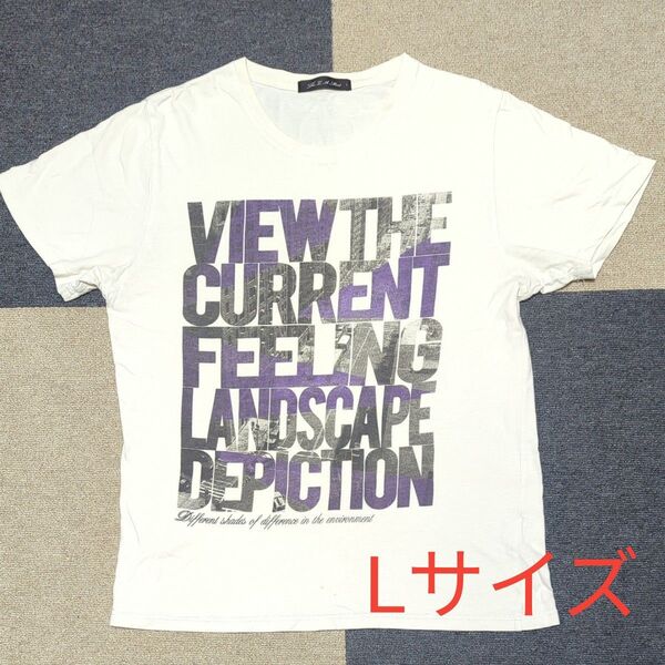 メンズ Tシャツ Lサイズ 白 半袖Tシャツ プリントTシャツ 部屋着 ルームウェア トップス 半袖