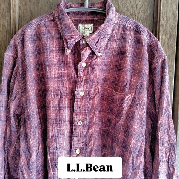 L.L.Bean エルエルビーン ボタンダウン チェック 長袖 シャツ 古着