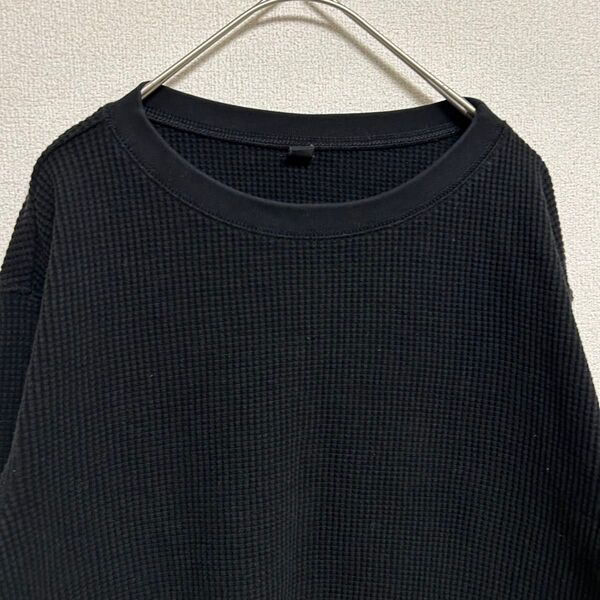 【UNIQLO】ユニクロ (S) ワッフルニット 長袖トレーナー 春秋 サーマルカットソー