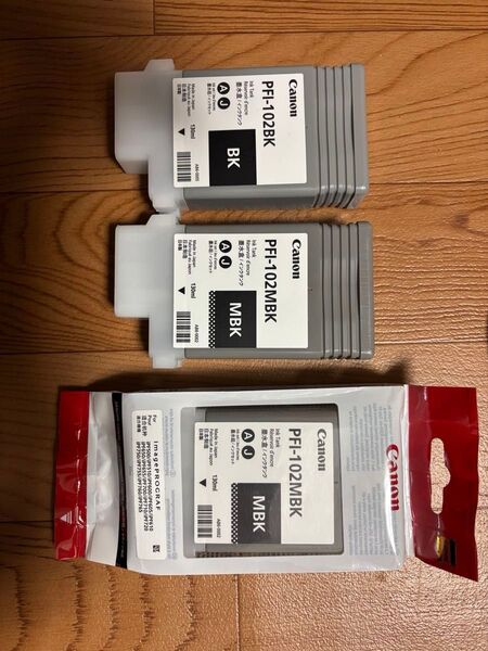 3個セット Canon 純正インク PFI-102 MBK BK 130ml
