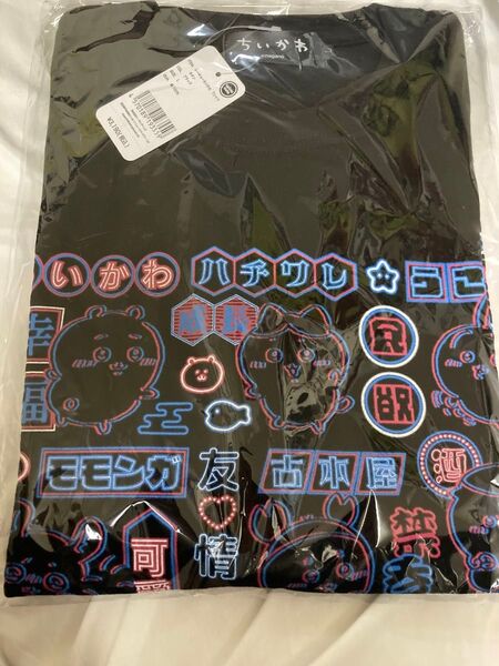 ちいかわ トーキョーちいかわ Tシャツ ネオン ブラック - Lサイズ