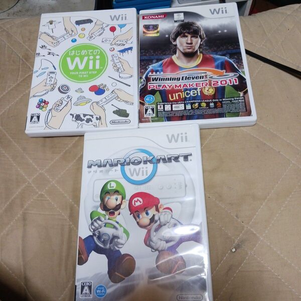 Wii ソフト3本セット はじめてのWii ウイイレ マリオカート
