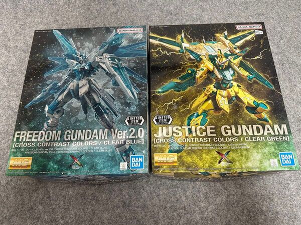 MG CROSS CONTRAST COLORS フリーダムガンダム &ジャスティスガンダム セット